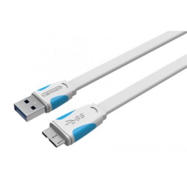 სადენი  vention VAS-A12-W100 Flat USB 3.0 male to Micro-B male Data Transfer Cable