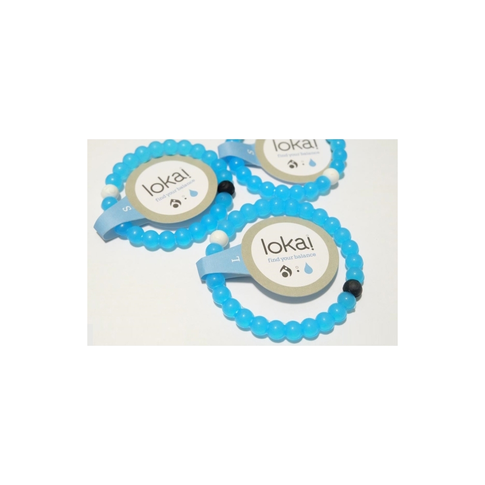 სამაჯური Lokai Bracelet outlets Silicone Bead For Women Men Blue Size