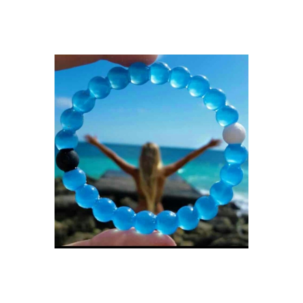 სამაჯური Lokai Bracelet outlets Silicone Bead For Women Men Blue Size