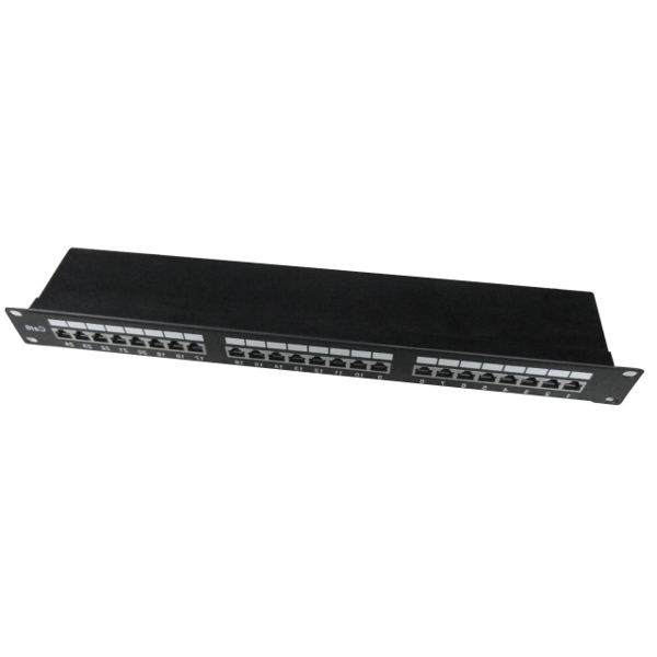  PATCH PANEL CAT5E 24 PORT SHIELDED PATCH PANEL 19" 1U