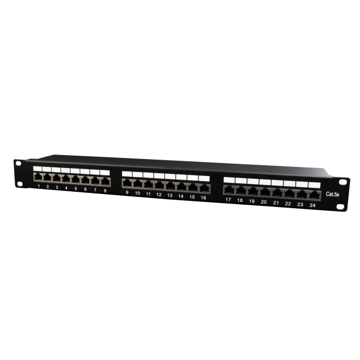  PATCH PANEL CAT5E 24PORT SHIELDED PATCH PANEL 19" 1U