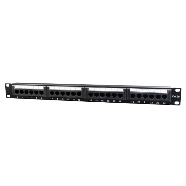  PATCH PANEL CAT5E 24PORT SHIELDED PATCH PANEL WITH REAR CABLE