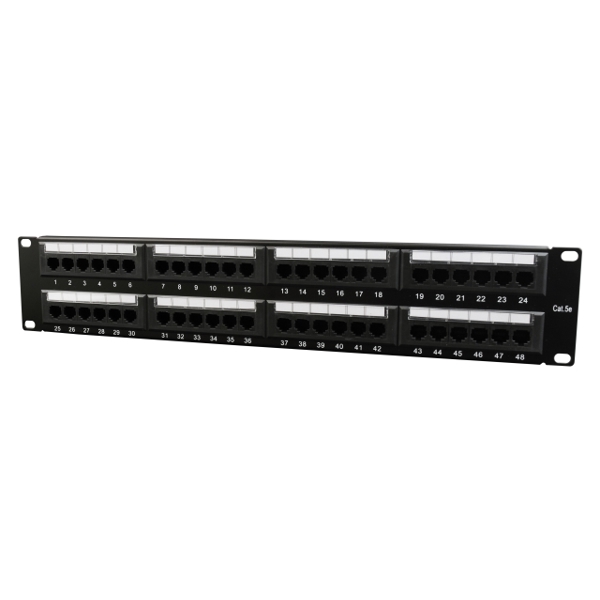  PATCH PANEL CAT5E 48 PORT SHIELDED PATCH PANEL WITH REAR CABLE