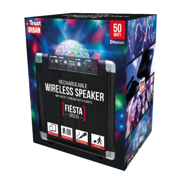 დინამიკი TRUST FIËSTA DISCO WIRELESS BLUETOOTH SPEAKER WITH PARTY LIGHTS