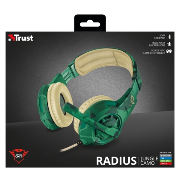 ყურსასმენი TRUST GXT 310C RADIUS GAMING HEADSET - JUNGLE CAMO