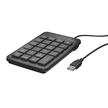 კლავიატურა TRUST PLUS XALAS USB NUMERIC KEYPAD 1.5m cable - black