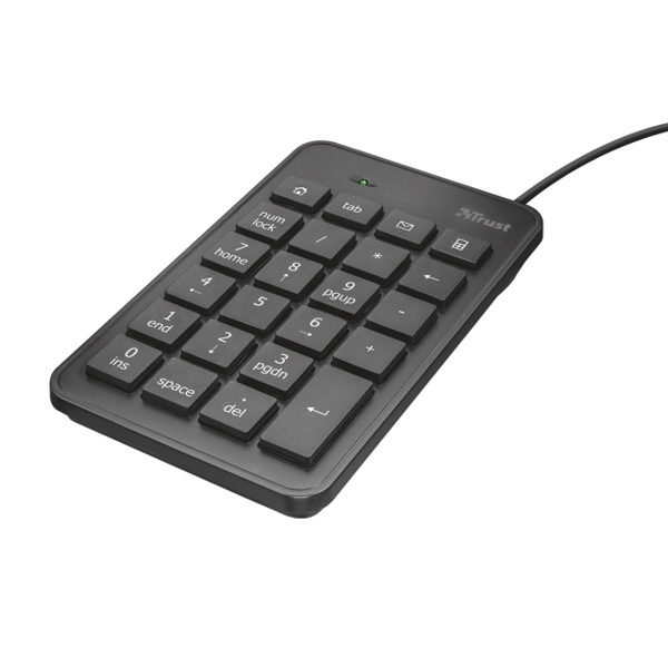 კლავიატურა TRUST PLUS XALAS USB NUMERIC KEYPAD 1.5m cable - black