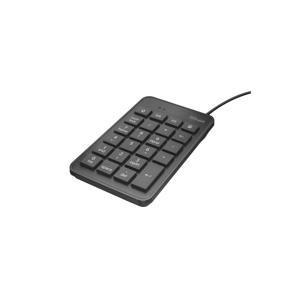 TRUST PLUS XALAS USB NUMERIC KEYPAD 1.5m cable - black