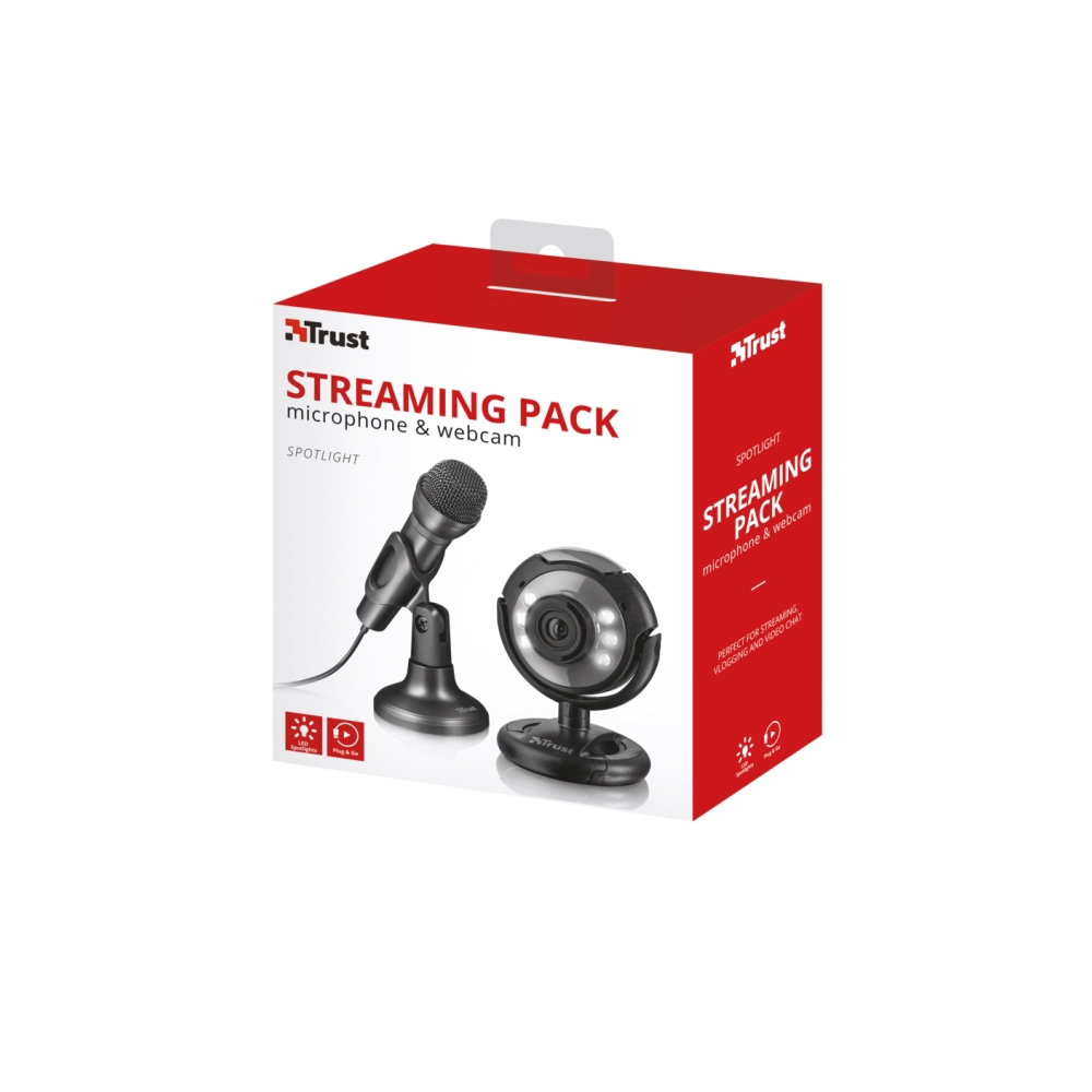 ვებკამერა TRUST SPOTLIGHT STREAMING PACK (WEBCAM AND MICROPHONE)