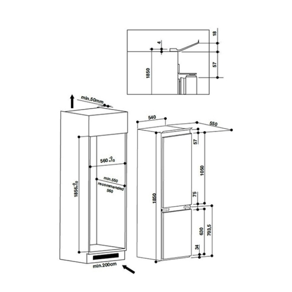 მაცივარი  HOTPOINT-ARISTON BCB 7525 E C AA