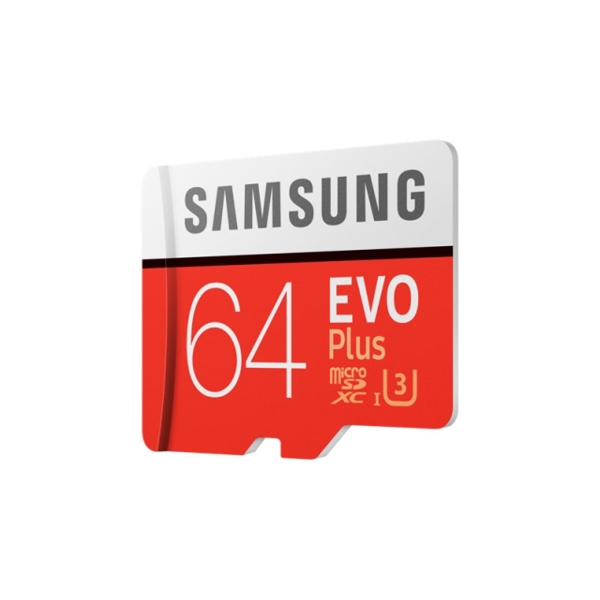 მეხსიერების ბარათი Samsung EVO Plus 64GB Micro SDXC UHS-I U3 (MB-MC64GA/RU)