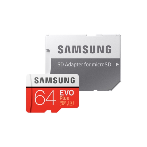 მეხსიერების ბარათი Samsung EVO Plus 64GB Micro SDXC UHS-I U3 (MB-MC64GA/RU)