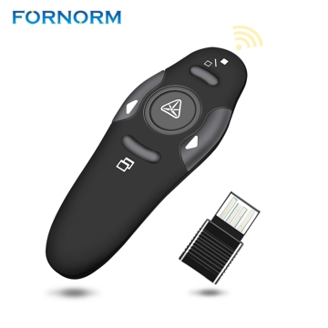 პერზენტერი FORNORM Wireless Presenter with Red Laser Pointers Pen USB RF Remote Control Page for Turning PPT Powerpoint Presentation