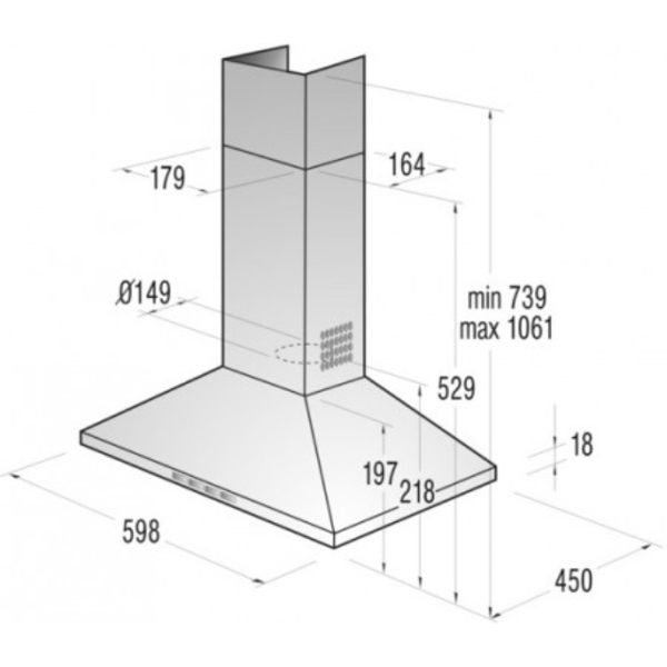 გამწოვი  GORENJE  WHC623E14X თეთრი 