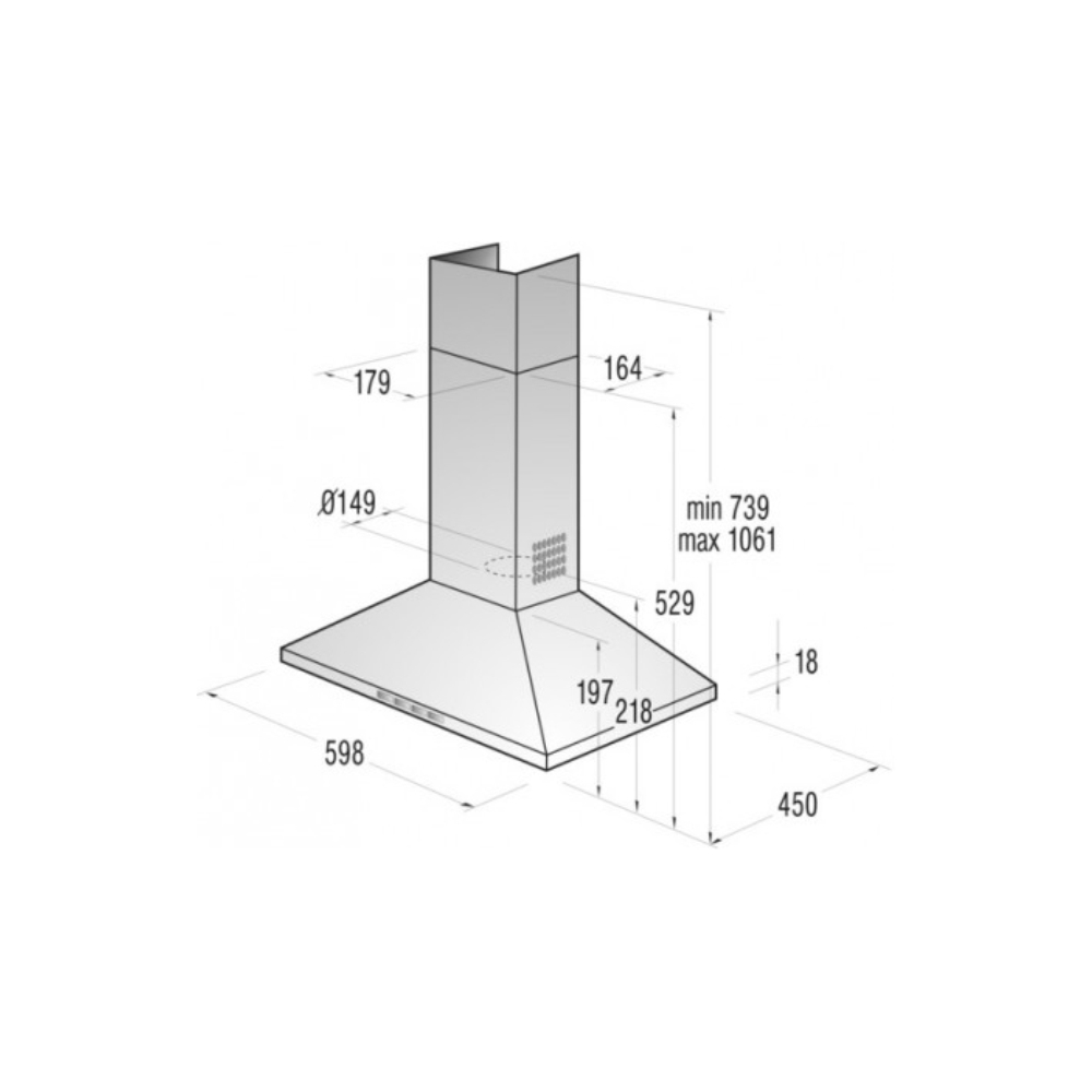 გამწოვი  GORENJE  WHC623E14X თეთრი 