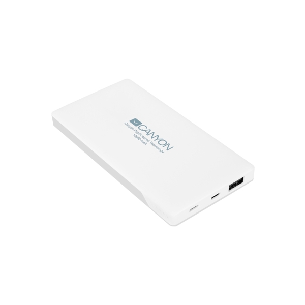 პორტატული დამტენი  CANYON POWER BANK 10000MAH WHITE