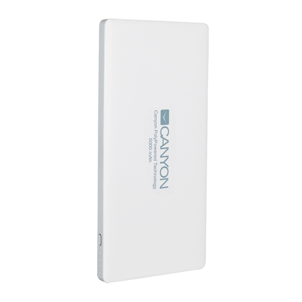 პორტატული დამტენი  CANYON POWER BANK 5000MAH WHITE