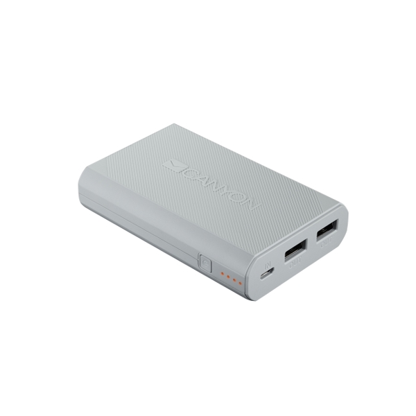 პორტატული დამტენი  CANYON POWER BANK 7800MAH 2 USB PORT MAX OUTPUT 5V2A  WHITE