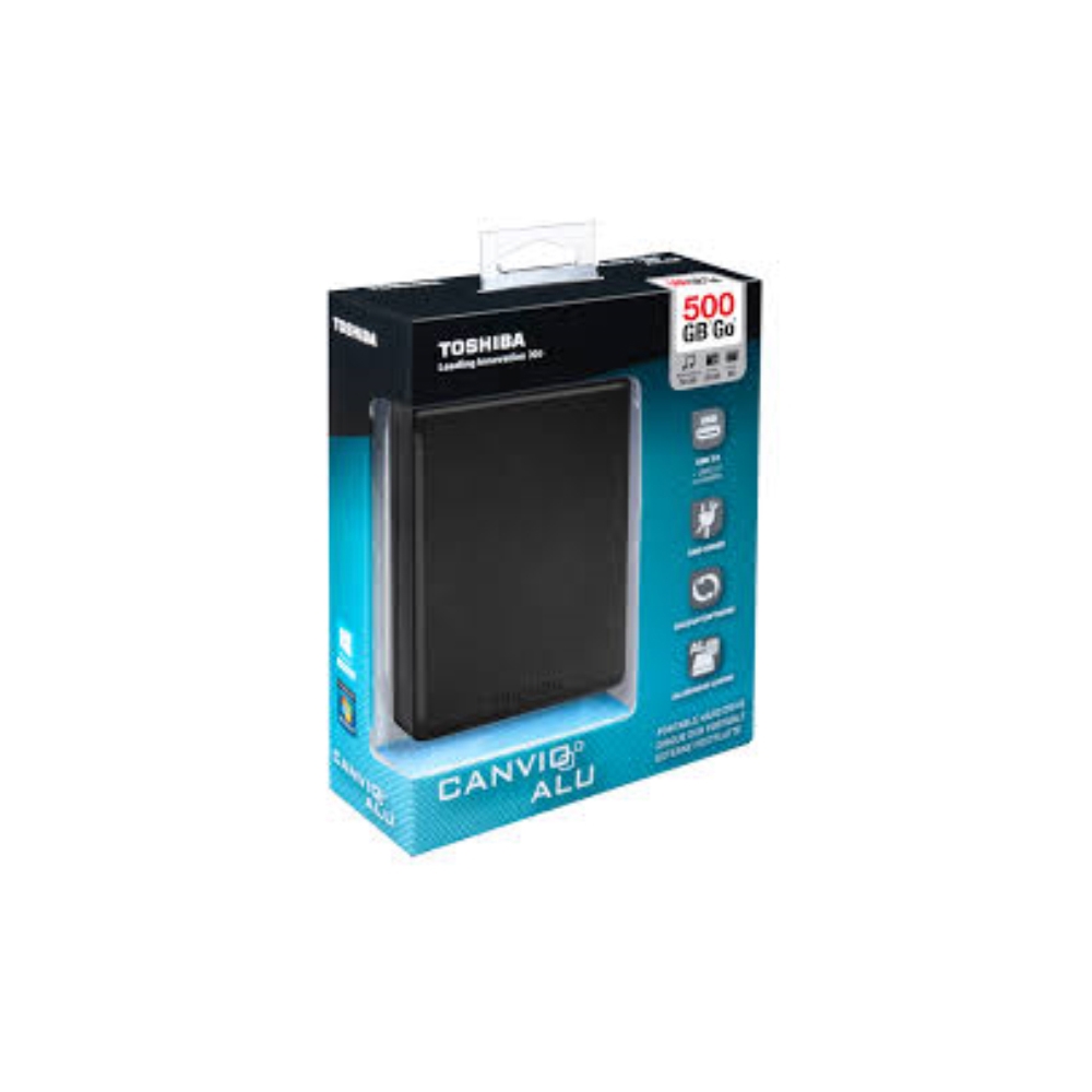 გარე მყარი დისკი TOSHIBA CANVIO ALU 500GB (HDTH305EK3AA) 