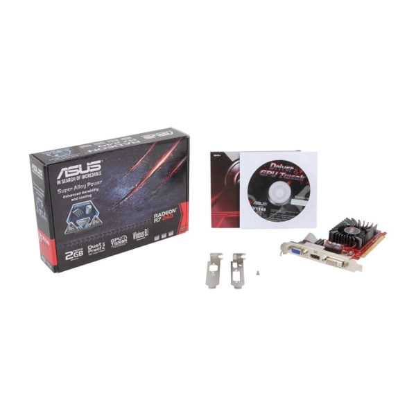   PCI EXPRESS 2GB ASUS RADEON R7240 2GB,D5,DVI,HDMI,VGA