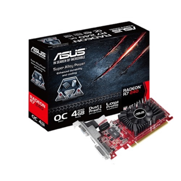 ვიდეო დაფა  PCI EXPRESS 4GB ASUS  R7240-O4G D5,DVI,HDMI,VGA