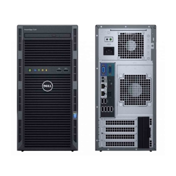 სერვერი DELL PowerEdge T130 TOWER, Intel Xeon E3-1230 v6 3.5GHz, 8M cache, 4C/8T, turbo (72W), NO RAM, DVD+/-RW, 4x 3.5", 2x2TB