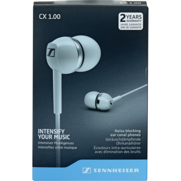 ყურსასმენი SENNHEISER CX 1.00 White სადენის სიგრძე 120 მმ