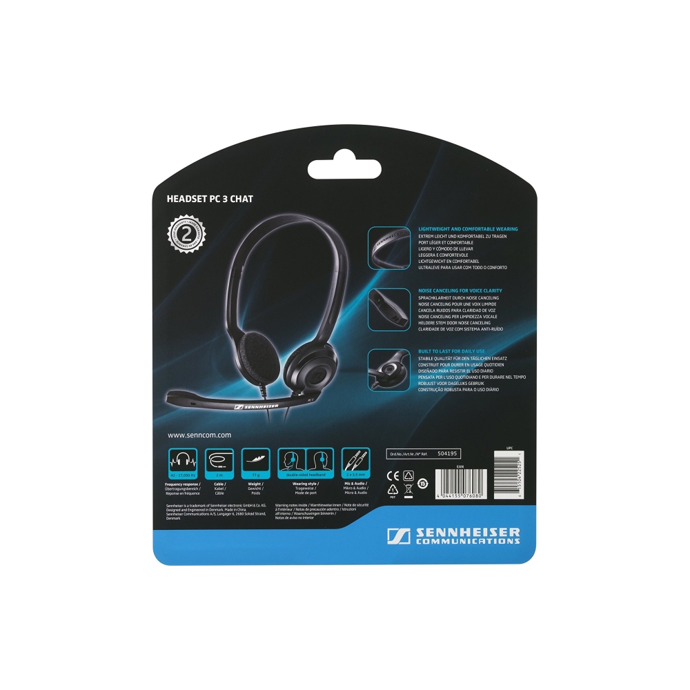 ყურსასმენი SENNHEISER  PC 2 Chat Black 