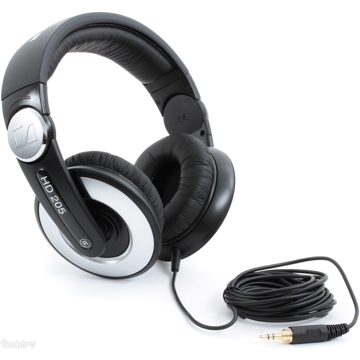 ყურსასმენი Sennheiser  HD 205 II west Black  Cable length 3 m 