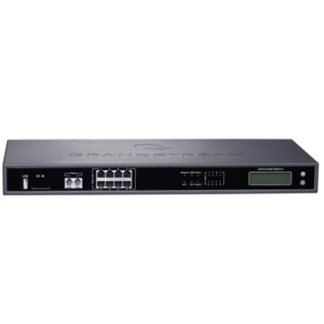 ვიდეო საკონფერენციო სისტემა Grandstream UCM6208 IP PBX supports up to 800 users and 100 concurrent calls, Auto Discovery and Zero Configuration of Grandstream SIP endpoints, ntegrated 2 PSTN trunk FXO ports, 2 analog telephone FXS ports 