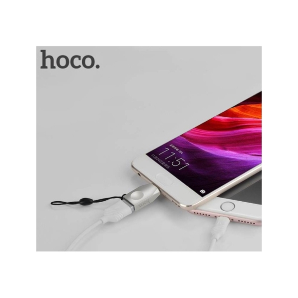 ადაპტერი HOCO  UA9 TYPE-C OTG ADAPTER PEARL NICKEL