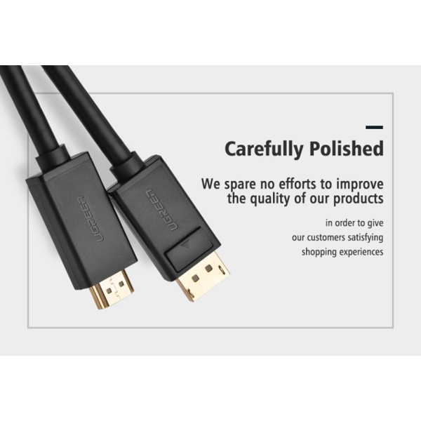 ვიდეო კაბელი UGREEN  DP101(10239) DP to HDMI male cable 1.5M