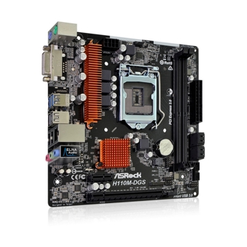 დედა დაფა MB - ASRock (H110M-DGS R3.0) LGA1151 INTEL H110/2DDR4/4SATA3/