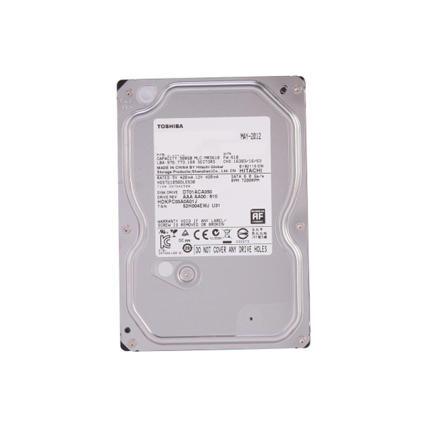 მყარი დისკი Toshiba HDD 3.5" - 500TB 7200rpm 32MB SATAIII 6GB/s Toshiba (DT01ACA050)