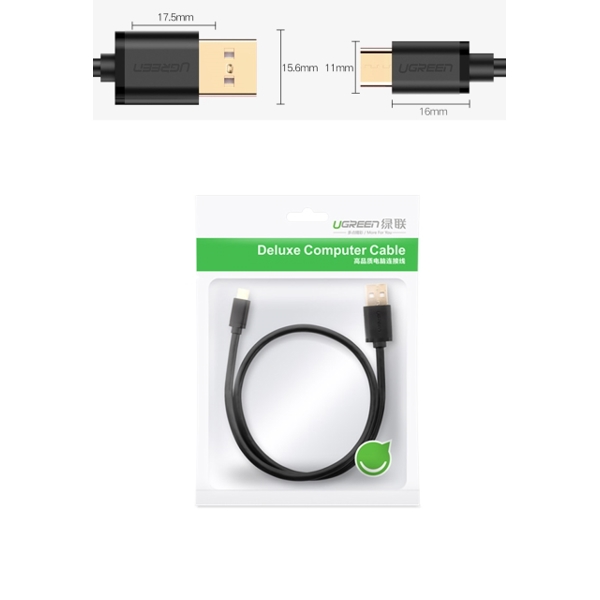 Ugreen US141 USB 2.0 Type A Male to USB 3.1 Type-C Male Charge & Sync Cable