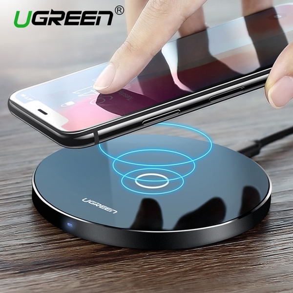 Wireless სწრაფი დამტენი Ugreen  CD134  10W Qi Wireless Charger for iPhone 8 / X Wireless Quick Charge for Samsung S8 / S8 + / S7 Edge Nexus5 Lumia 820 USB Charger Pad