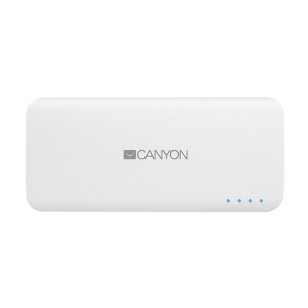 პორტატული დამტენი CANYON BATTERY CHARGER FOR PORTABLE DEVICE 10000 MAH (WHITE)