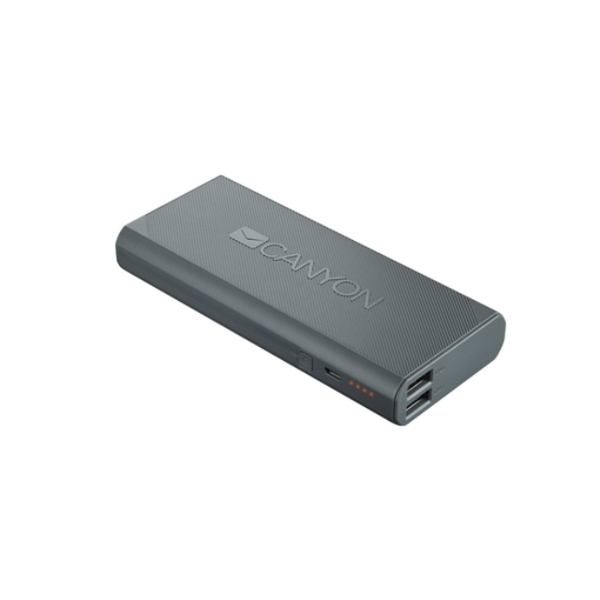 პორტატული დამტენი CANYON POWER BANK 13000MAH BUILT-IN LITHIUM-ION BATTERY MAX OUTPUT 5V2.4A
