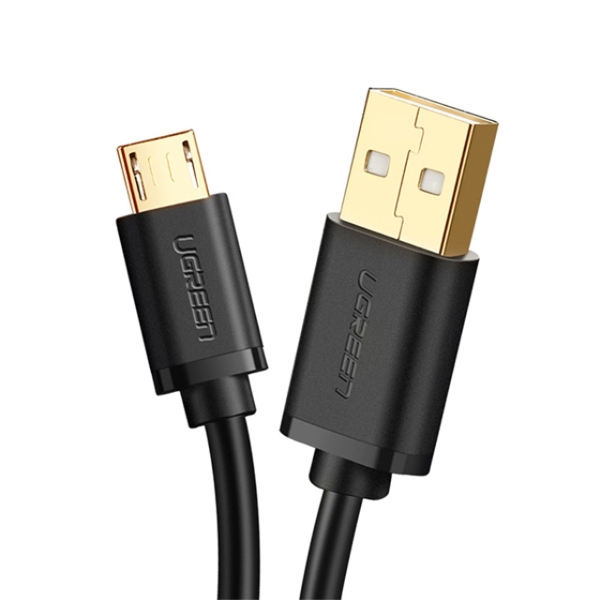 USB კაბელი Ugreen US125 (10837) Micro-USB male to USB male cable Round 1.5M