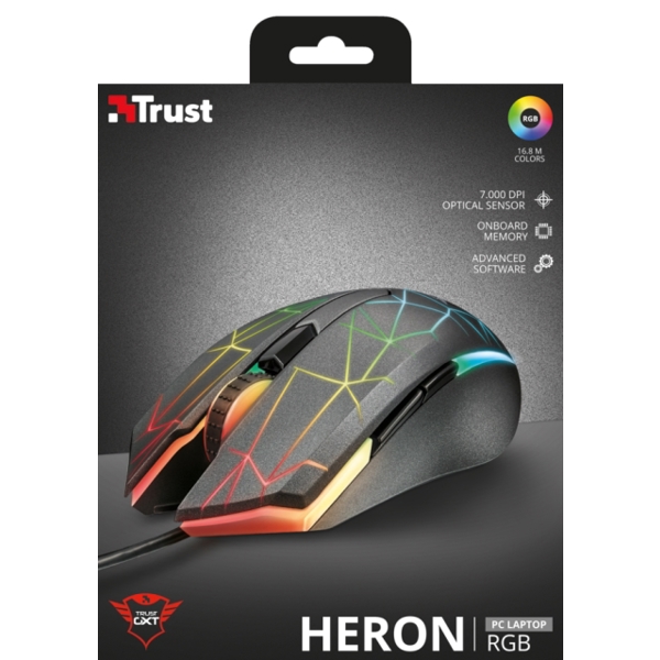 მაუსი TRUST GXT 170 HERON RGB