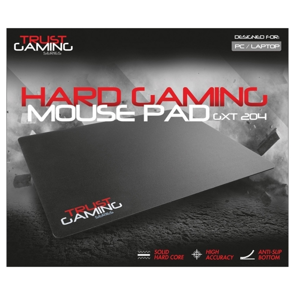 მაუსის პადი TRUST GXT 204 HARD GAMING (350x260 mm) Anti-slip bottom , MOUSE PAD