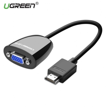 ადაპტერი UGREEN MM105 (40253), HDMI to VGA converter without Audio, Black