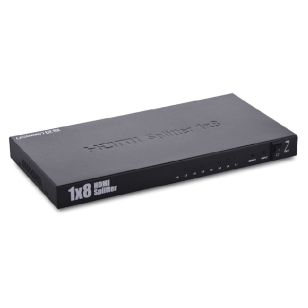 სპლიტერი UGREEN 40203, 1x8 HDMI Amplifier Splitter, Black