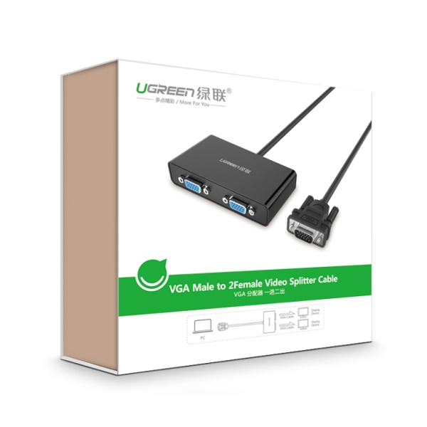 სპლიტერი Ugreen 40254 / 20918 1x2 VGA splitter Black