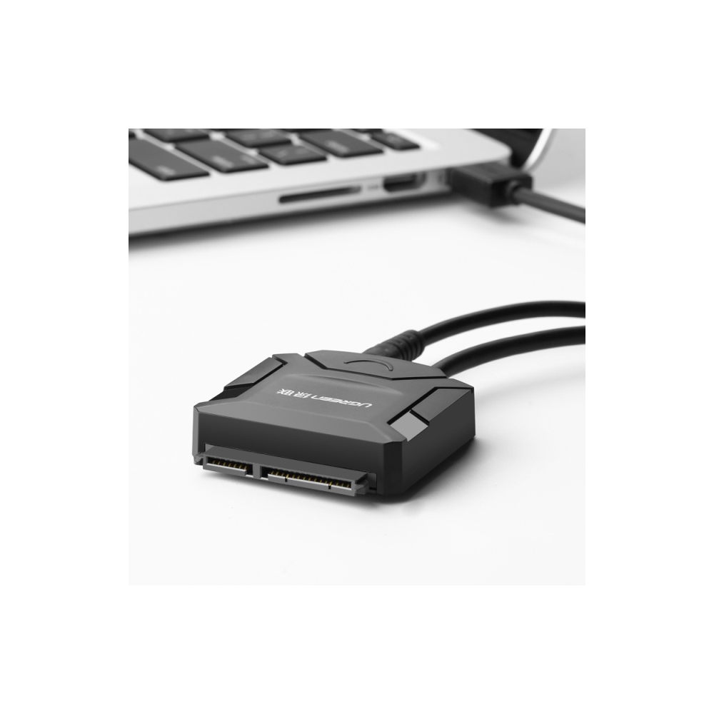 მყარი დისკის  წამკითხველი UGREEN CR108 (20611) USB 3.0 to SATA Hard Driver converter cable with 12V 2A power adapter 50CM