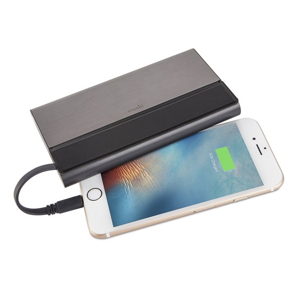 პორტატული დამტენი MOSHI NEW IONBANK 10K WITH LIGHTNINGUSB CABLE - GRAY  PORTABLE BATTERY PACK