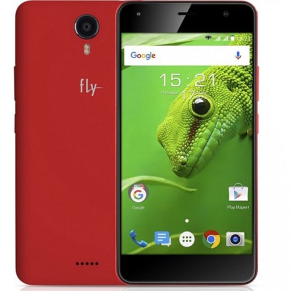 მობილური ტელეფონი FLY FS517_Black+Red 5'' 1280x720, 1.5GHz, 4 Core, 1GB RAM, 8GB, up to 32GB flash, 8Mpix/2Mpix, 2 Sim, 2G, 3G, LTE, BT, Wi-Fi, GPS, 2100mAh, Android 6.0, 136g