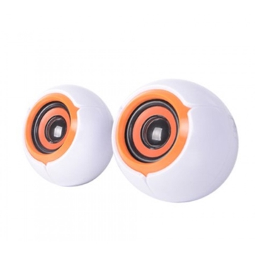 დინამიკი  SPEAKER - INTEX 2.0 Speaker 357 USB - IT-357 Speaker type 2.0 60Hz~20K Hz Power supply USB or AC Color White-Orange