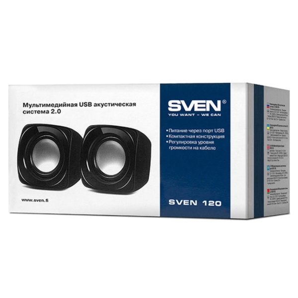 დინამიკი SVEN 120, black (USB) 5w