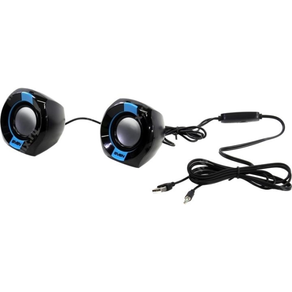 დინამიკი  SVEN 150, black-blue (USB)  5W 